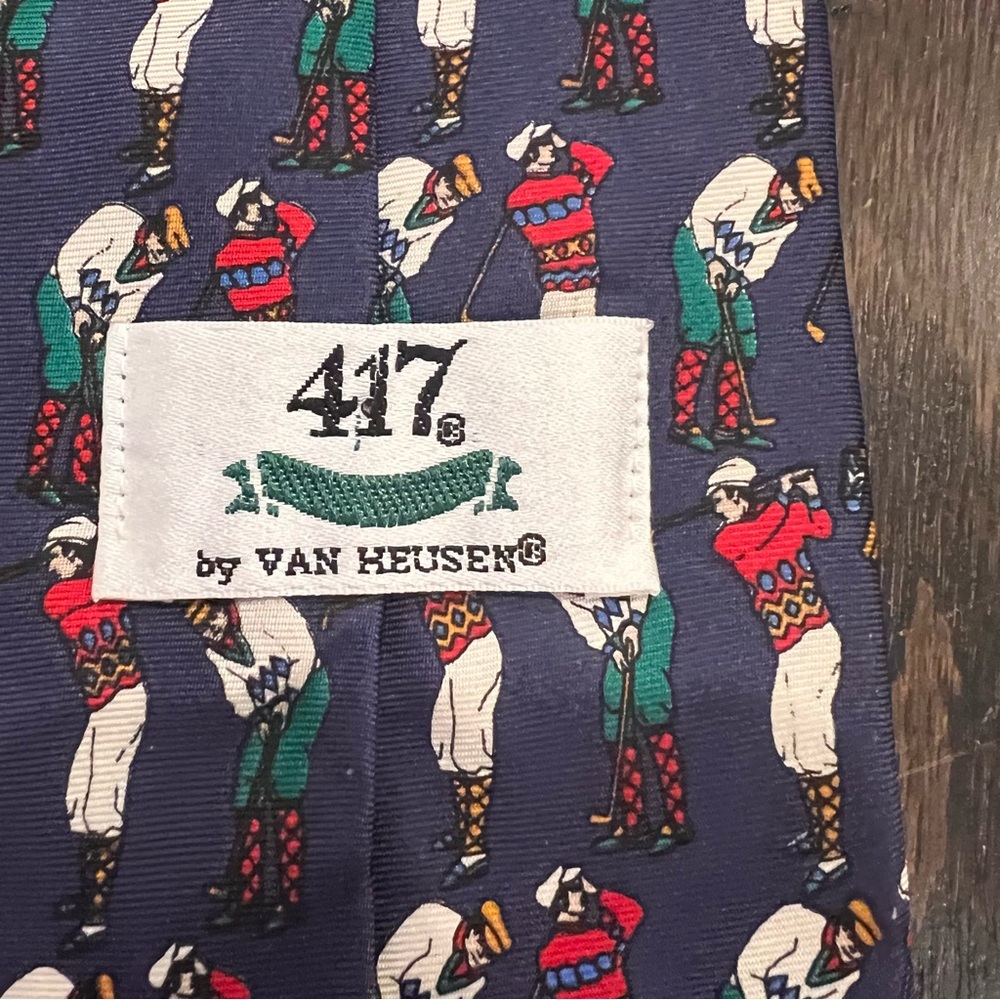 Colorful Golf Patterned Tie - Picture 4 of 4